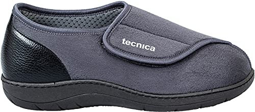 EXTRO STYLE - Scarpe Ortopediche Tecnica 3T, per Piedi Sensibili e Dolori Articolari, Scarpe Antiscivolo Donna e Uomo con Tomaia in Microfibra e Pianta Larga, Plantare Estraibile, Grigio, Taglia 43