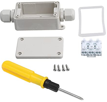 BQLZR Plastic White Industrial Outdoor IP65 2 Way Cable Wire Connector Junction Box