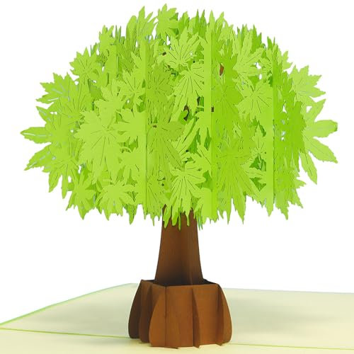 LINPOPUP®, Pop Up Karte Baum, Natur, Geburtstag, Grußkarten Glückwunschkarten Gute Besserung, Muttertagskarten Baum, N718