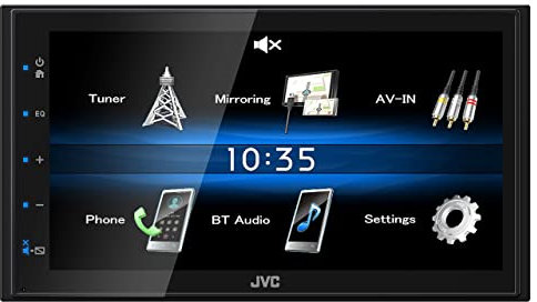 Pantalla Táctil JVC con Radio para Coche - Sistema Multimedia sin Mecanismo, con Bluetooth, USB y Manos Libres, de 6.8 Pulgadas y 4 x 50W de Potencia de Salida - Autoradio JVC KW-M25BT