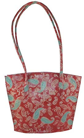 déqua Unikat Tasche rot-türkis