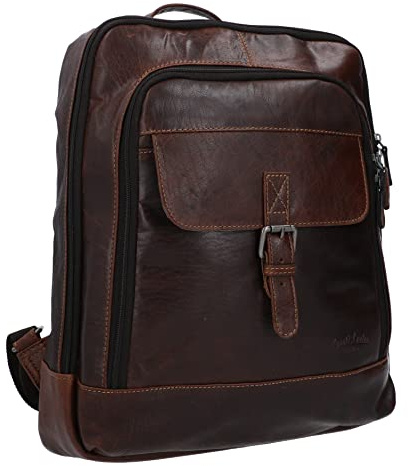 Gusti Leder „Niki“ Damen Rucksack – Lederrucksack aus pflanzlich gegerbtem Rindsleder, 15,6 Zoll Laptopfach, Vintage Daypack für Alltag & Uni