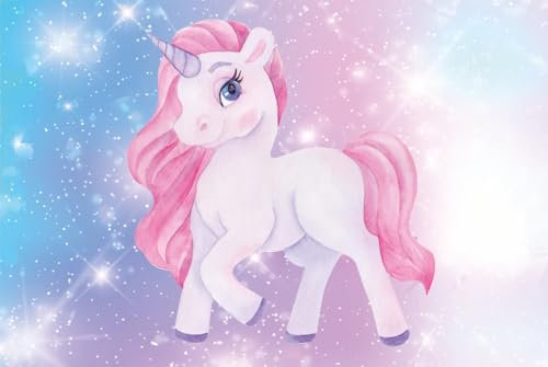Magnettafel Pinnwand magnetisch Einhorn rosa Sterne Größe 100 x 80 cm
