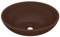 vidaXL Waschbecken Luxuriös Oval mit Abflussloch Waschschale Aufsatzwaschbecken Waschtisch Waschplatz Handwaschbecken Matt Dunkelbraun 40x33cm Keramik