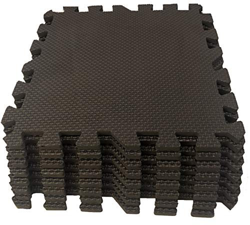Grendle 30.5 x 30.5 x 1cm Interlocking Foam Mat Set (8 Piece Black)