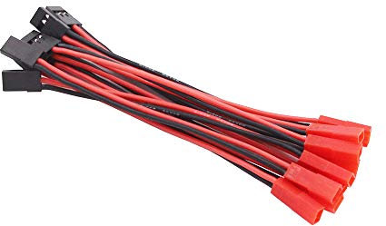 OliYin 10 Stück JR Futaba Männlichen Servo Stecker Verbinder zu JST Weibliche Adapter Kabel 20awg 10 cm Silikon Draht für RC Lipo Batterie