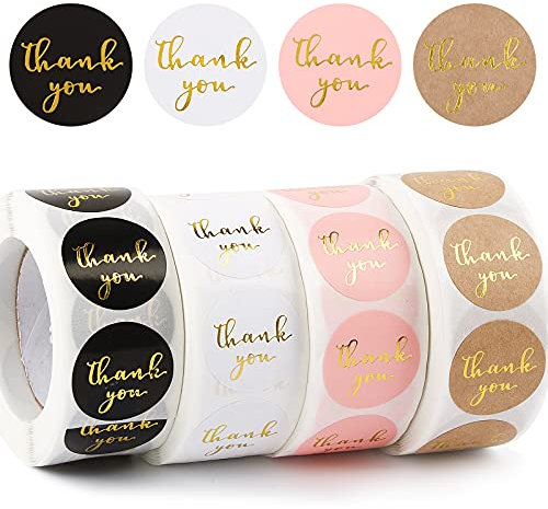 UFLF 2000 Pcs Danke Aufkleber Thank You Stickers Danke Etiketten Runde Gastgeschenkaufkleber für Hochzeit Geburtstag Taufe Party - 2.5cm