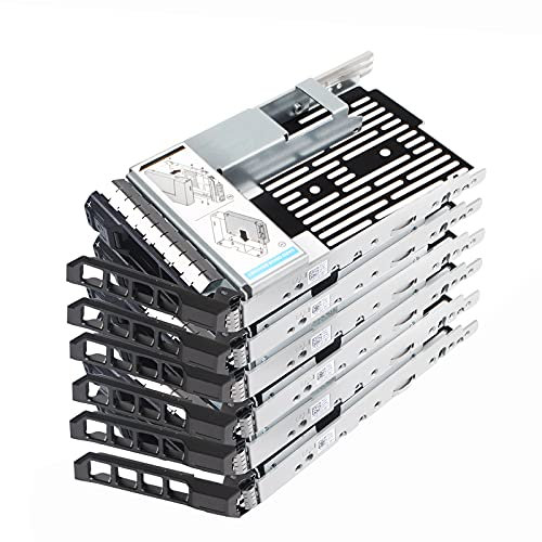 Heretom Lot de 6 disques durs 3,5 avec adaptateur HDD 2,5, compatible avec les serveurs Dell PowerEdge 11.-13. Gen - Vis de montage incluses