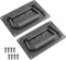 Bonsicoky Manillas de altavoz empotradas con resorte, 13 x 8 cm, color negro