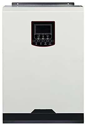Y&H Onduleur solaire,5.5KW MPPT 100A Onduleur solaire hybride 500VDC entrée PV 220VAC 48VDC onduleur hybride à onde sinusoïdale pure avec onduleur solaire WiFI
