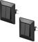 POPP® Mecanismos Interruptor Doble Simple Empotrable SERIE ENKEL de Pared con Marco, 10A 250V IP20, con Bornas Automáticas (2, Negro-basculante)