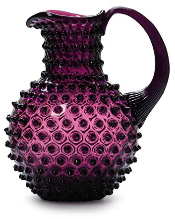 In Flore, Caroline sprudelnde Karaffe aus Kristallglas, 2 l, dunkellila
