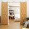 WOLFBIRD Sliding Barn Door Hardware Kit 9FT for Double Wood Door Stainless Steel Sliding Door Track WOLFBIRD - T Style