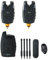 CarpOn® Drahtloser Funk Bissanzeiger + Swinger Set mit Antidiebstahl Funktion 1:1 Transportkoffer 200m 2 Angeln Bissalarm+1 Empfänger