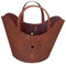 STEINFIGURENWELT GIEBEN Edelrost Große Handtasche mit Blumen-Motiv 42x38cm Tasche zum Bepflanzen Rost Pflanztasche Blumentopf Windlicht Edelrost Gartendeko