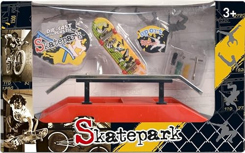 Mini-Skateboard mit Rampe - zufällige Auswahl