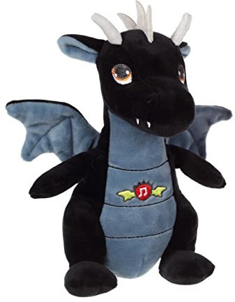GIPSY TOYS - Klangdrache 20 cm schwarz - Kuscheltier für Kinder - 071617