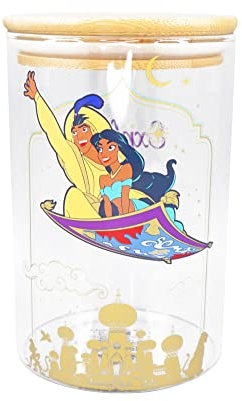 Disney Half Moon Bay Aladdin Vorratsglas mit Deckel – 950 ml – Aladdin – Jasmin Geschenke für Erwachsene