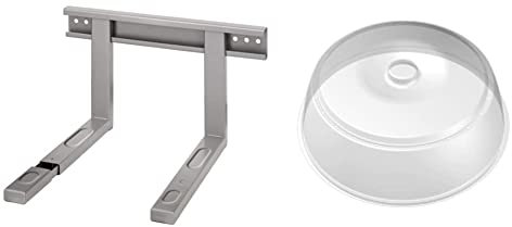 Xavax Mikrowellenhalterung ausziehbar silber & BranQ - Home essential 5901098211000 Mikrowellenabdeckhaube, BPA-frei Kunststoff, Transparent, Ø 27x9 cm