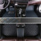 LSLYCN Auto Fußmatten Anpassen für 99% Stufenheck, Schrägheck, Coupe, Kombi, Cabriolet, Großraumlimousine Allwetter Fussmatten Set (Schwarz Blau, A-Diamant)