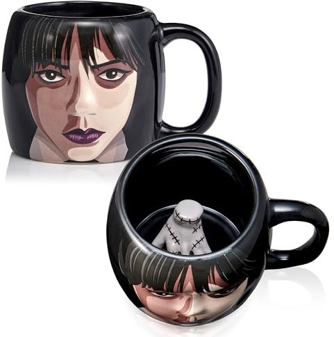 WOW! STUFF Wednesday and Thing 3D Giftable Mug | Mystery Thing inside | Official Wednesday Merchandise, Collectibles, Toys and Gifts | For Teens, Tweens and Adults