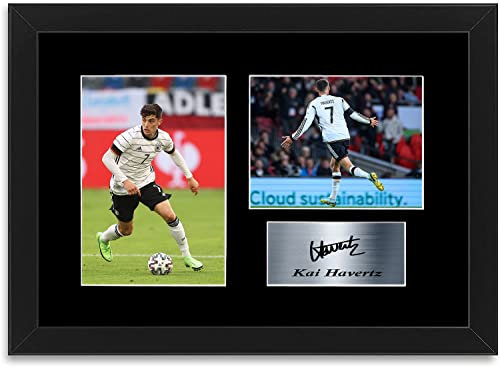 Foto-Poster, gerahmt, gerahmt, Motiv: Kai Havertz Fußballspieler Deutschland, Geschenk für Fans und Fans