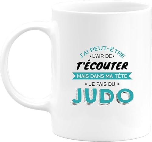 Otshirt Tasse je fais du judo | Mug Céramique 325ml, Imprimé en France, cadeau humour anniversaire original rigolo humoristique