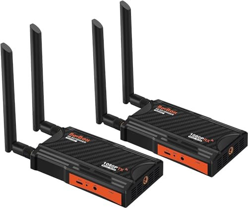 Trasmettitore e ricevitore HDMI senza fili, kit extender HDMI wireless Full HD 1080P a 820 piedi con passaggio HDMI e streaming remoto IR da PC, laptop, Netflix, a HDTV, DSLR