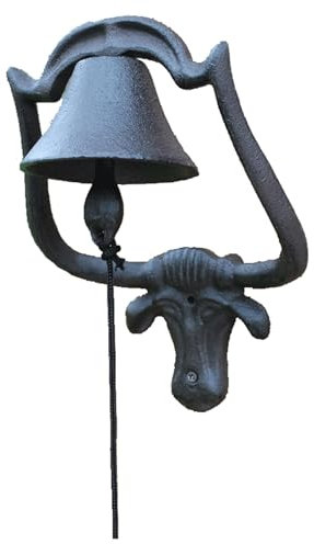 Door Knocker Door Knocker With Bull Head Creativity Door Handle Wrought Iron Handcrafted Wall Hanging Doorbell Vintage Door Ring Knocker unique