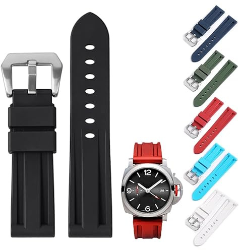 Gummiband für Panerai-Uhren mit Schnalle, Ersatz-Uhrenarmband für Panerai-Uhren, mehrere Farben