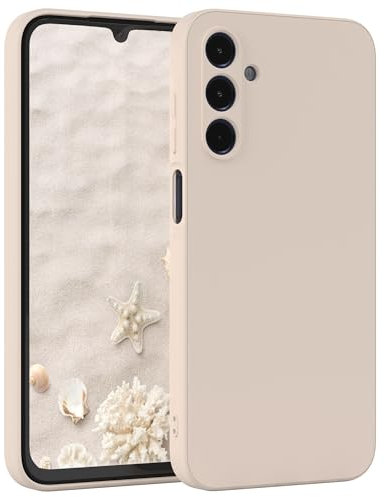 EAZY CASE - Silikonhülle für Samsung Galaxy A15 Hülle Silikon Case Beige weich stoßfeste Handyhülle Galaxy A15 Schutzhülle mit Kameraschutz Dünn Premium Schutz Cover TPU Phone Bumper in Taupe