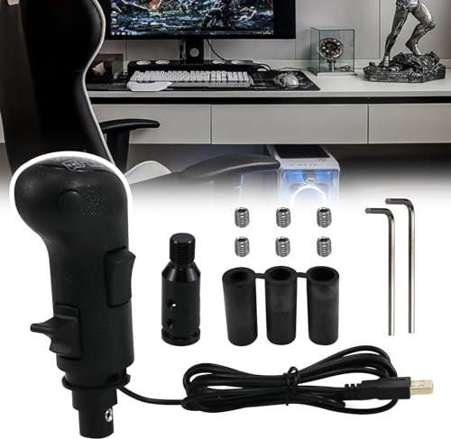 RULLINE USB Truck Simulator Shifter - Kompatibel mit Logitech G29/G27/G25/G920, Thrustmaster TH8A, Fanatec SQ - Schaltknauf für ATS & ETS2 Spiele - PC Sim Racing Shifter
