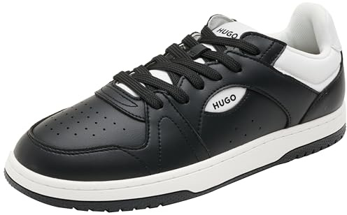 HUGO Herren Hadrian Tenn Schnür-Sneakers aus Kunstleder mit Logo-Details Größe