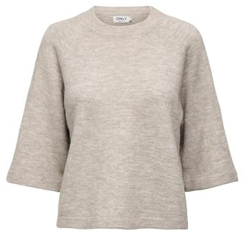 ONLY Femme Pullover Onlsimoni Pull 3/4 KNT Noos, Pumice Stone, M EU