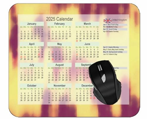 YENDOSTEEN Calendar 2026 UK Year Mouse PadButterfly Flower Flying Close-UpPersonalized Mouse Pad #222