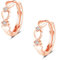 Loutade Silver Hoop Earrings for Women, 925 Sterling Silver Heart Hoop Earrings, Hypoallergenic Earrings Rose Gold, Dainty CZ Lovely Heart Rose Gold Sleeper Cartilage Huggie Earrings for Christmas