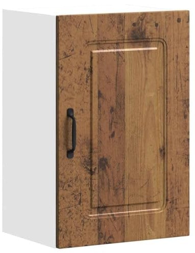 vidaXL Old Wood Engineered Kitchen Wall Cabinet - Modern Wall-Mount Storage Unit with Doors 40x31x60cm - Versatile For Kitchen, Hallway, Living Room