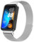 Amzpas Armband für Huawei Band 8 / Band 9 Metall Damen Herren,Edelstahl Metall Mesh Ersatzarmband Magnetschloss Uhrenarmband für Huawei Band 9 / Band 8 (Silber)