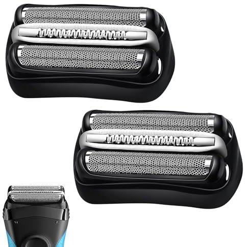 32B Tête compatible avec Braun Rasoir série 3, tête de rasage pour Braun S3 300S, 301S, 310S, 320S, 330S, 3050S, 3080S, 3090S, 350CC, 370CC, 390CC, 3050CC, 3090CC