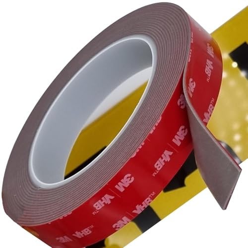 Double Sided Tape Heavy Duty, Strong 3M Double Sided Sticky Tape for Vehicles, Number Plates, LED Strip Lights, Picture Hanging, Waterproof Mounting Tape (5mm * 5 metres)