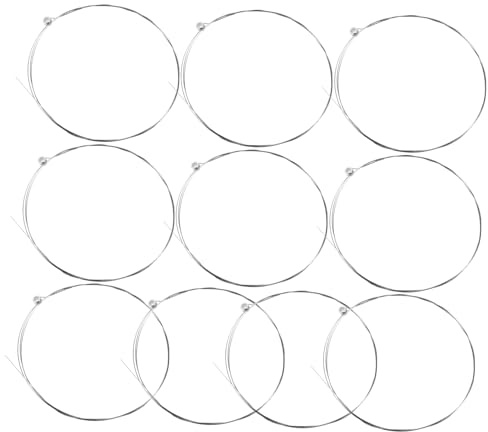 TOYANDONA Lot De 10 Cordes De Guitare De Rechange En Acier Inoxydable Corde Guitare Acoustique E1 Cordes De Folk Pour Remplacement Rapide Accessoires Pour Acoustique