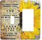 Motto Quote Yellow Flower Sunflower 2 Gang Single Toggle/Rocker Combination Light Switch Cover Decorative Combo Wall Plate Cover Electrical Faceplate Room Decor
