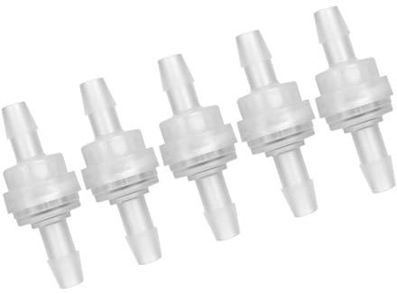 One Way Check Valve 5PCS Plastic Non Return Valve for Water Treatment, 5mm Diameter, Ideal for Aquatics and Industrial Applications