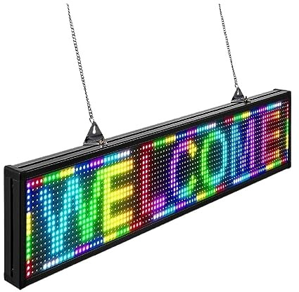 P10 LED-Laufschild, 96,5 x 16,5 cm, vollfarbig, rollende Informationstexte, Nachrichtentafel, WLAN, programmierbare digitale Anzeige