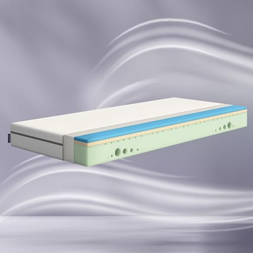 Emma One+ Matratze 100x200 H3 Hart – Kühlende & atmungsaktive 3-Zonen-Schaummatratze – Ergonomisch, Klimaregulierend & Waschbarer Bezug – Für alle Schlafpositionen geeignet