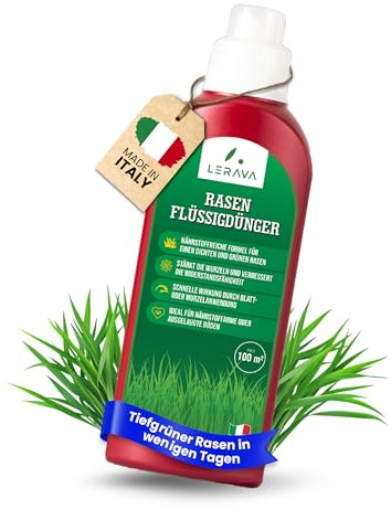 LERAVA® Concime Liquido Prato (700ml) – Nutre, Rinforza e Colora – Aumenta Densità, Resistenza e Radici – Ideale per Tappeto Erboso Stressato o Povero – Uso Fogliare e Radicale