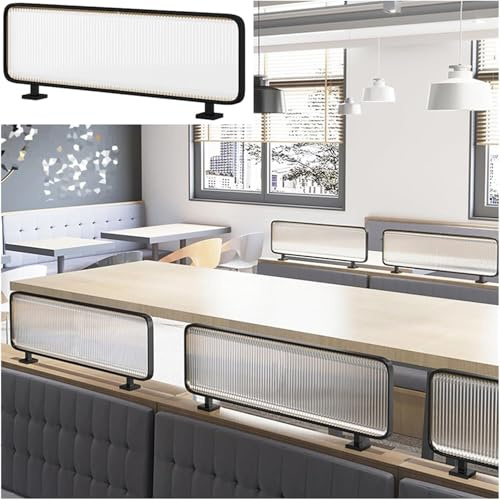 WLCNYL Raumteiler aus schwarzem Glas für Büros, Restaurants und Essbereiche – 60 x 120 cm (23,62 x 47,24 Zoll) – Stilvolle Trennwand für Schreibtische und Arbeitsbereiche
