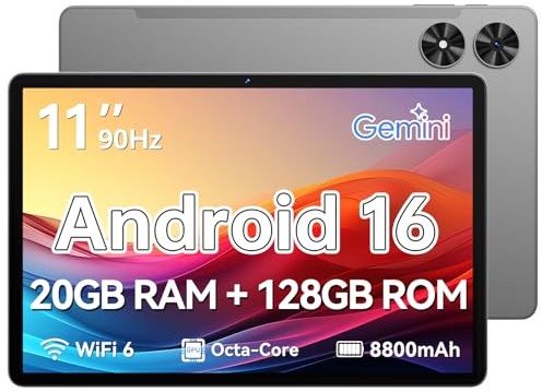 Frameflow Tablet 11 Inch, Android 16 Tablet, Gray
