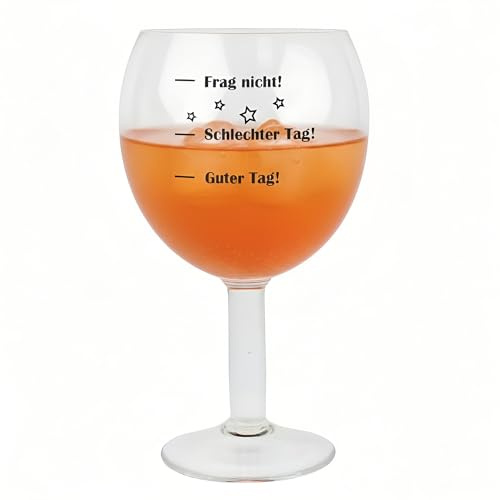 Herz & Heim® XXL Weinglas mit Aufdruck – 3 Liter Riesen Weinglas – Bowle Glas groß als lustiges Geschenk für Frauen, Weinliebhaber, Freundin, Geburtstag, Party & Junggesellenabschied