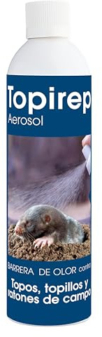 Genérico Topirep Aerosol 650ml - Barrera de Olor contra Topos, topillos y Ratones de Campo. Eficaz. Ideal para Huerta y Jardin. Repelente.